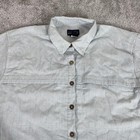 Patagonia Hiking Shirt Womens Medium Vented Mesh Long Sleeve Button Up Stripe