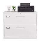 2 Drawer Metal File Cabinet For A4 Hanging Lateral Letter Legal Lockable Storage