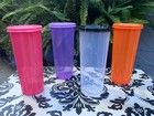 Tupperware New Set Of 4 Colorful 16oz Tumblers With Lids