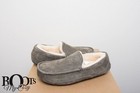 Ugg Ascot Charcoal Suede Sheepskin Moccasins Mens Slippers Size Us 12 uk 11 New