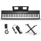      Donner Dep-06 Digital Piano Keyboard With Stand Sustain Pedal 88 Key 128 Tone
