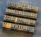 A-z Letterpress Printing Blocks Type Vintage Printer Letter Typography Antique  