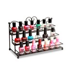 Heart-shaped 3 Tier Metal Nail Polish Rack  Wall Mount tabletop Cosmetic Display