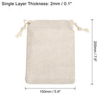 6 Pack Canvas Coin Money Sack Bags Bank Coin Deposit Sacks With Drawstring
