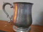 Set Of 4 Vintage Rwp Pewter Cup Stein Tankard Fancy Handle Stamped Usa
