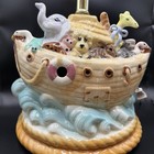 Vintage Noah   s Ark Ceramic Nursery Lamp No Chips Or Cracks