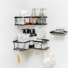 Corner Shower Caddy Organizer - Rustproof Stainless Steel Bathroom Shelves Fo   