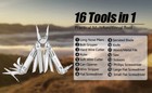 Flissa 16-in-1 Multitool Pliers Folding Pocket Tool With Sheath Stainless Steel