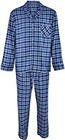 Men s 100  Cotton Flannel Plaid Pajama Set Soft Sleepwear Top And Pants