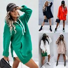 Women s Oversized Hoodie Dress Pullover Sweatshirt Tops Kangaroo Pocket Sweater