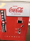 Drink Coca-cola In Bottle Classic -coke Dispenser Machine Tin 1997  With Glasses