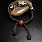 Tibetan Old Oily Agate Dzi  4 Eyes  Beads Amulet Bracelet M1206