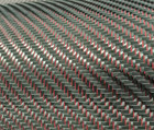 Metallic Carbon Fiber red silver Reflection Mixed Fabric Twill Cloth 50cm 100cm