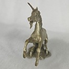 Vintage 1980 Hudson Pewter Rearing Unicorn Figurine  3053 Usa