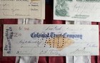 5 Diff  Vintage Checks  Ck Lot12  All W  Revenue Stamps  Several Vignettes 1861 