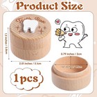 Kids Wooden Lost Tooth Fairy Box 3d Lost Tooth Round Keepsake Storage Box New