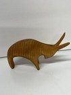 Vintage Mcm Hand Carved Solid Wooden Abstract Animal Figurine Sculpture Unique