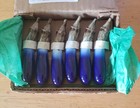 Set 6 Japanese Fukagawa Arita  Eggplant Shaped Ceramic Chopstick Rests Nos Boxed