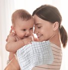 12 Pack Muslin Burp Cloths 100  Cotton 10x20 Inch  pack Of 12   White