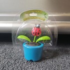 2 Solar Dancing Bugs Butterfly Ladybug Light Powered Bobblehead Toy Flower Pot