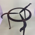 Antique Hand Forged Wrought Iron Fireplace Hearth Trivet Utensil Rest 17  Tall