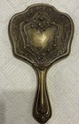 1905 Art Nouveau German Silver Plate Hand Mirror Floral Design 10  X 6   
