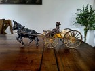 Antique Kenton Cast Iron Mule Donkey Drawn Farm Wagon