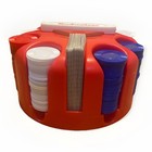 Vtg 1992 Budweiser Poker Chip Carousel Complete With Chips And Original Box