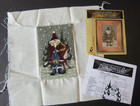 Crane Designs Dear Ole Santa Completed Primitive Punch Needle Needs To Be Framed