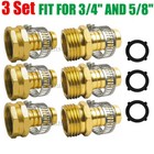 3 4  5 8  Garden Mender End Repair Kit Water Hose Male Female Connector W  Clamp