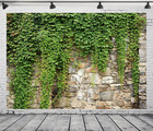 Green Leaves   Stone Wall Backdrop For Weddings  Birthdays  And Studio Photos