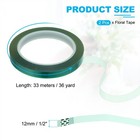 2pcs Floral Tapes 1 2  X 36 Yard Pet Waterproof Florist Wrap Tape  Clear Green