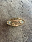 Vntg Stratton Lipstick Holder And Mirror Lipview Case Gold-tone Floral England
