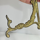 Ornate Brass Folding Plate Picture Display Easel Stand Vintage Victorian 6 