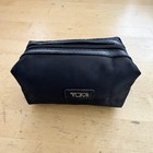 Tumi X Delta Small Black Toiletry Makeup Amenity Travel Bag Dopp Empty