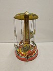 Vintage J Chein Tin Litho Wind Up Mechanical Ride A Rocket Carnival Toy - Works