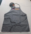 New Without Tags Set Dunkin Donuts Uniform Gray Apron S m  adult Hat Halloween