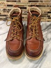 Thorogood 814-4200 Men s 6  Leather Moc Soft Toe Boots Tobacco Brown Size 9d Usa