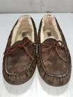 Ugg Women s Dakota Espresso Suede Fur Slippers Moccasins 5612 Shoes Sz 7