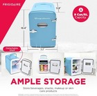 Frigidaire Retro Mini Personal Fridge Cooler Up To 9 Cans  6-liters Blue Efmis17