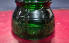 Rare Dark Emerald Green Brookfield Glass Insulator Paper Weight