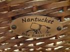 Nantucket Bike Basket Co  Natural Rattan Bike Basket   Leather Straps  10x9x7