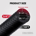 Evil Energy 3 4 Fuel Hose Line Push Lock Nbr Rubber Sae 30r7 3 4inch  Black 