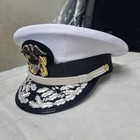 New Wwll Us Navy Officer Hat   Us Navy Admiral Cap Repro In All Sizes
