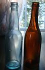 Antique Ab Co    Ab Connected Amber   Aqua Beer Bottles  american Bottle Co  