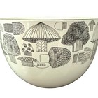 Vintage Mcm Mid Century Modern Large Finel Arabia Mushroom Enamel Bowl  Finland
