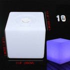 Rgb Light Up Square Cube Led 12  Party Decor Lighting Furniture With 15m Remote