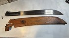 Vintage Collins   Co Legitimus Machete 18  Blade Guatemala W  Leather Sheath