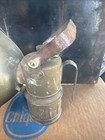 Antique Large Justrite Brass Carbide Miners Lamp With Large 7  Shield   Handle