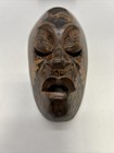 Hand Carved Painted Wooden Indonesian Tribal Mask 8x4in Vintage Folk Art Rare